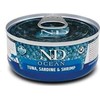 Drėgnas Kačių Maistas - Farmina N&D Ocean Tunų, Sardinių Ir Krevečių 70g