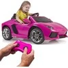 FEBER Lamborghini Aventador Rožinė elektrinis automobilis vaikams 6V