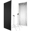 FEBI Panel dwustronny Falcon RR-5684SB1 142x213cm Sidabrinė / Juodas