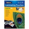 Fellowes | Laminavimo maišelis | A3 | Blizgus | Storis: 100 mikronų, kiekis pakuotėje: 100 vnt.; Idealiai tinka pranešimams, rankdarbių medžiagoms, iškaboms ir dažnai naudojamiems dokumentams; Suderinamas su visų prekių ženklų laminatoriais