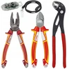 Felo 2 VDE replių rinkinys: 180 mm kombinuotos replės, 160 mm šoninės replės ir 250 mm vamzdžių raktai