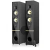 Kompiuterio kolonėlės Fenda F&amp;D T-88X 2.0 ant grindų statomi garsiakalbiai, 300 W RMS (150x2), 1 colio aukštų dažnių garsiakalbis + 5,25 colio garsiakalbis + 10 colių žemųjų dažnių garsiakalbis kiekvienam kanalui, BT 4.2/HDMI/optinis/koaksialinis/AUX/USB/FM/Karaoke funkcija /LED Ekranas/Nuotolinis pultelis/Įtrauktas mikrofonas/Medinis/Juodas