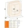 Ferplast Landa į duris 3 balta 22.5x25.2x5cm