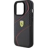 Ferrari FEHCP15LPTWK Apple iPhone 15 Pro 6.1″ juodos spalvos kietas dėklas Twist Metal Logo