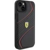 Ferrari FEHCP15MPTWK Apple iPhone 15 Plus /14 Plus 6.7″ juodos spalvos kietas dėklas Twist Metal Logo