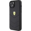 Ferrari FEHCP15MRDUK Apple iPhone 15 Plus / 14 Plus 6.7″ juodos spalvos kietas dėklas Quilted Metal Logo