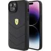 Ferrari FEHCP15MRDUK Apple iPhone 15 Plus / 14 Plus 6.7″ juodos spalvos kietas dėklas Quilted Metal Logo