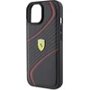 Apple iPhone 15 Ferrari dėklas Twist Metal Logo (FEHCP15SPTWK) juodos spalvos