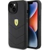 Ferrari FEHCP15SRDUK Apple iPhone 15 / 14 / 13 6.1″ juodos spalvos kietas dėklas Quilted Metal Logo
