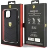 Ferrari FEHCP15SRDUK Apple iPhone 15 / 14 / 13 6.1″ juodos spalvos kietas dėklas Quilted Metal Logo