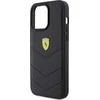 Ferrari FEHCP15XRDUK Apple iPhone 15 Pro Max 6.7″ juodos spalvos kietas dėklas Quilted Metal Logo