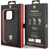 Ferrari FEHMP15LPTEK Apple iPhone 15 Pro 6.1″ juodos spalvos kietas dėklas Carbon Metal Logo MagSafe