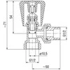 Ferro 1 / 2 "ZG5Y radiatoriaus vožtuvas