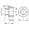 Ferro 1 x 1 1/4 colio žalvarinė vidinė-vidinė sriegio reduktorius (RN06Z)