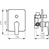 Ferro BDR7P vonios maišytuvas ADORE COCEALED 2-FUNCTION Baltas-CHROME // BF.BDR7P