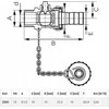 Ferro DRAIN RUULULINIS VOŽTUVAS GZ1 / 2", VELENAS F-COMFORT