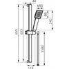 Ferro Dušo komplektas N170BL-B SLIDING SHOWER SINUS 1-FUNK, Juodas FERRO// N.00.SINUS-Juodas-FERRO