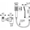 Ferro Dušo komplektas U170BL-B SINUS POINT SHOWER SET, Juodas // N.00.SINUS-FERRO-Juodas