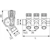 Ferro Ferro sanitarinis skirstytuvas 3/4"x1/2", 3 krypčių RDW200300