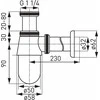 Praustuvo sifonas Ferro, juodas S282-BL