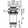 Ferro S285-BL-B DRAIN / CLICK-CLACK KAIŠTUKAS ROTONDO SU PERPLŪDU G5/4 Juodas FERRO // S.DRAIN.CLICK-CLACK-F-S285-BL-B