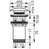 Ferro S285B-BL-B DRAIN / PLUG CLICK ROTONDO BE PERPLŪDIMO LARGE G5 / 4 Juodas BLISTER FERRO // S.CLICK-CLICK-F-S285B-BL-B