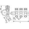 Ferro sanitarinis kolektorius 1"x1/2", 2 krypčių