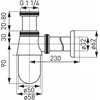 Praustuvo sifonas Ferro, juodas S30-BL