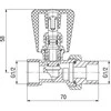 Ferro Straight 1 / 2 "ZG2Y radiatoriaus vožtuvas