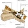 Ferro Vanduo rutulinis vožtuvas su 3/4 colio įstrižu filtru KZF2