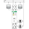 F&amp;F Dviejų kanalų LED valdiklis 12V DC. Ant DIN bėgių. (LED2D)