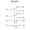 F&amp;F Elektromagnetinis siųstuvas 12V 4x8A - PK4PR12