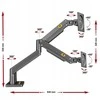 Fiber Novelty XXX_NeoMounts (Neomounts) Stalo laikiklis 2 monitoriams, 22" - 32" (G35)