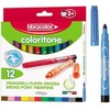 Coloritone markeriai 4 mm 12 spalvų Fibracolor