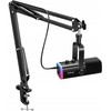 Fifine AM8T AMPLIGAME USB/XLR RGB mikrofon dynamiczny studyjny ze statywem juoda
