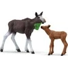 Schleich figūrėlė Laukinės gamtos briedžio ir veršelio figūrėlės