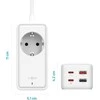 Fixed Fiksuoto įkrovimo maitinimo adapteris su 2x USB-C ir 2x USB, GaN III, 1,5 m, PD 65 W | FIXCS65-1.5-WH