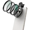 Apexel Filtrai. Filtrų rinkinys 3 in 1 CPL / UV / ND32 telefonams ir fotoaparatams / 67 mm klipsas ir adapteris 52 mm / APL-67FL3N (SB11892)