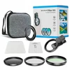 Apexel Filtrai. Filtrų rinkinys 3 in 1 CPL / UV / ND32 telefonams ir fotoaparatams / 67 mm klipsas ir adapteris 52 mm / APL-67FL3N (SB11892)