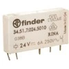 Finder Transmission 1P 6A 24V DC kontaktas AgNI + AU (34.51.7.024.5010)
