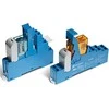 Finder Relės sukabinimo modulis 15,8mm 2P 8A 24V DC, AgNI kontaktai, sraigtiniai terminalai, DIN 35mm bėgio (48.52.7.034.0050SMA)