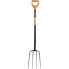 Fiskars Solid Metal komposto šakė apvaliais virbais