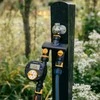 Fiskars Comfort čiaupo jungtis su dviem žarnų pajungimais On/ff