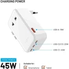 Fixed Adapteris sieciowy GaN USB-C, USB-A, 45W Voyager Slim (FIXCT45-3C1A-WH)