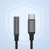 Fixed Adapteris su aliuminio FIXED Link USB-C na 3,5mm jack space pilka
