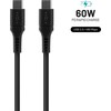Fixed Ištaisyta | Skysto silikono kabelis USB-C/USB-C, 1,2 m, 60 W | FIXDLS-CC12-BK