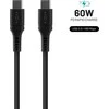 Fixed Ištaisyta | Skysto silikono kabelis USB-C/USB-C, 1,2 m, 60 W | FIXDLS-CC12-BK
