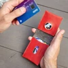 Fixed FIXED Mini Smart Wallet for AirTag – raudona piniginė su vieta AirTag
