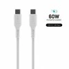Fixed Ištaisyta | Skysto silikono kabelis USB-C/USB-C, 2m, 60W | FIXDLS-CC2-WH