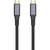 Fixed Krótki kabelis w oplocie Media Cable ze złączami USB-C/USB-C, PD 3.1, 0.35m, USB4 Gen3 40Gbps, 8K60Hz, 240W, juoda (FIXDBP2-CC035-BK)